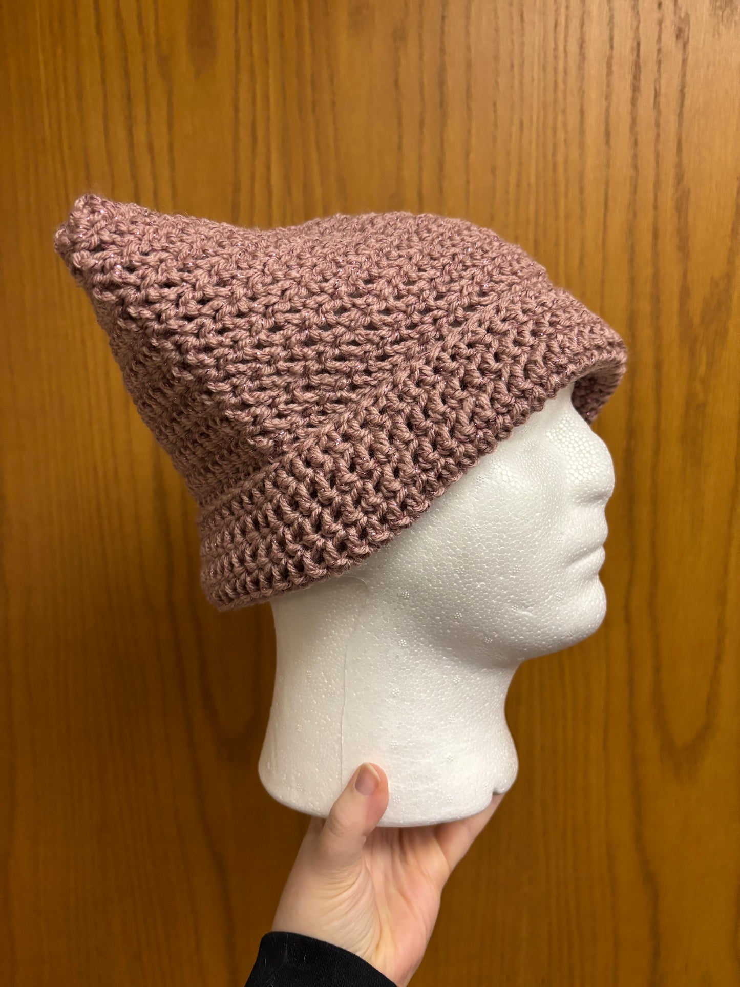 Rose Fume Cat Ear Beanie