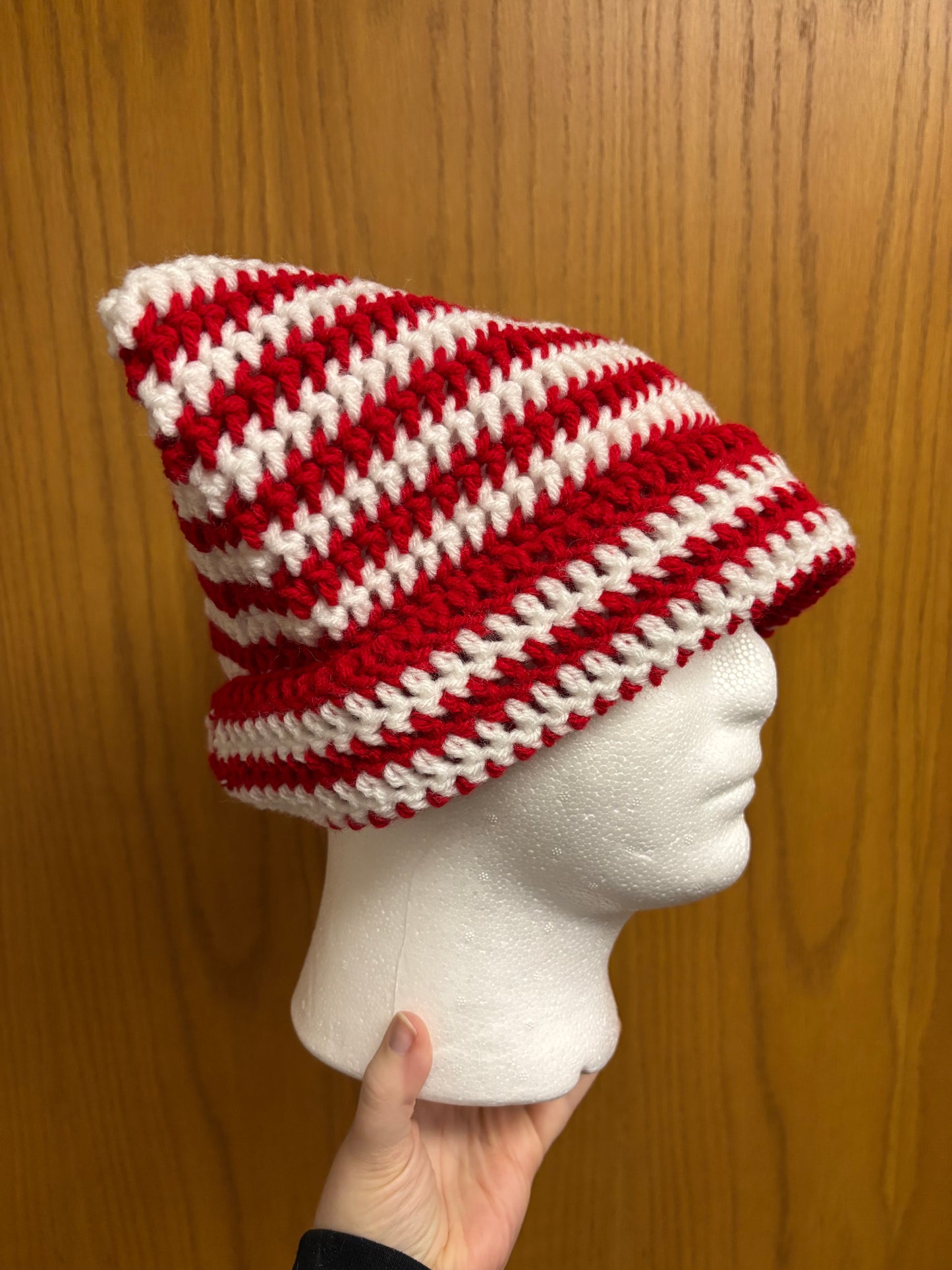 Red & White Cat Beanie