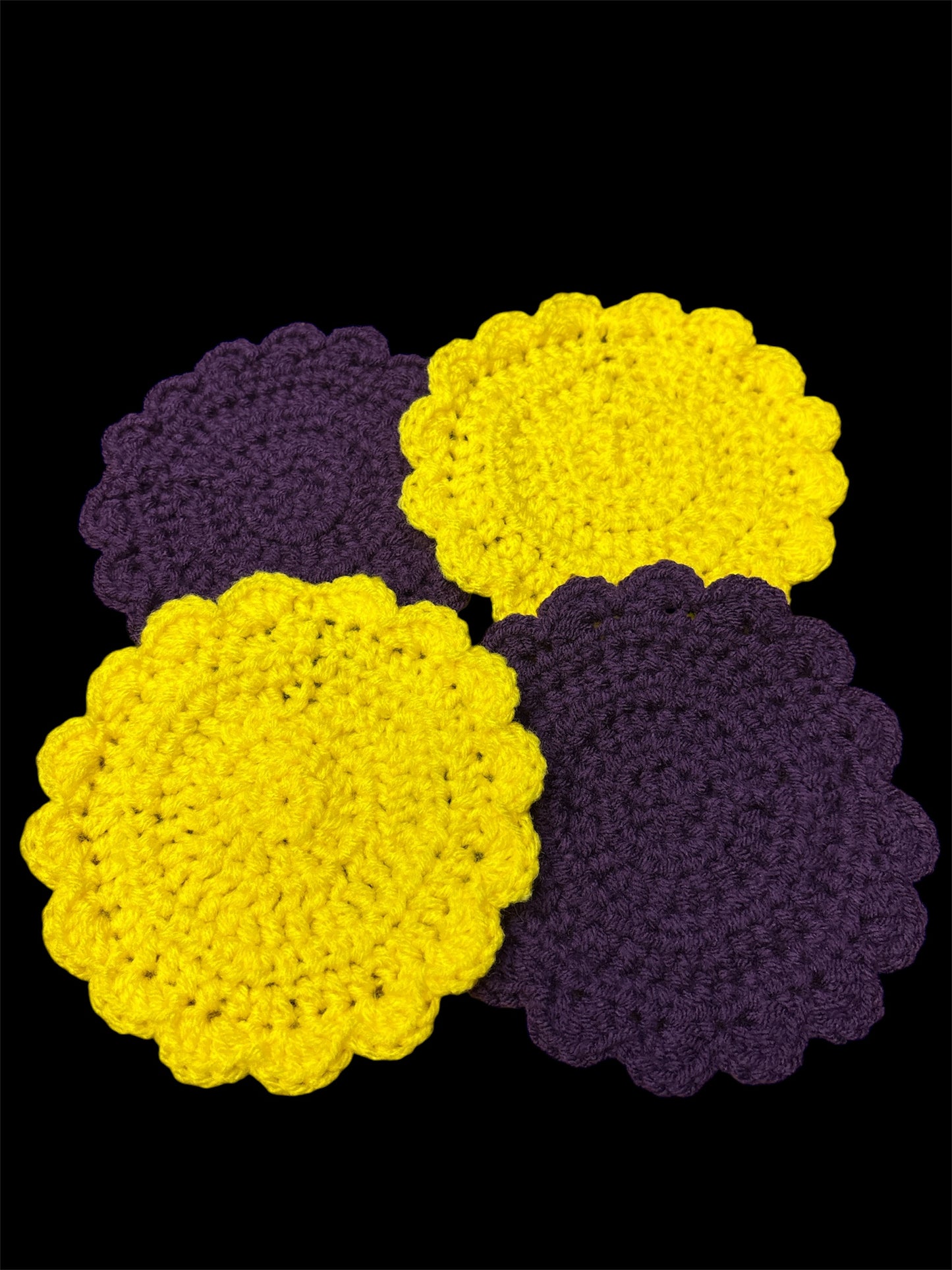 Violet Vortex Coaster Set