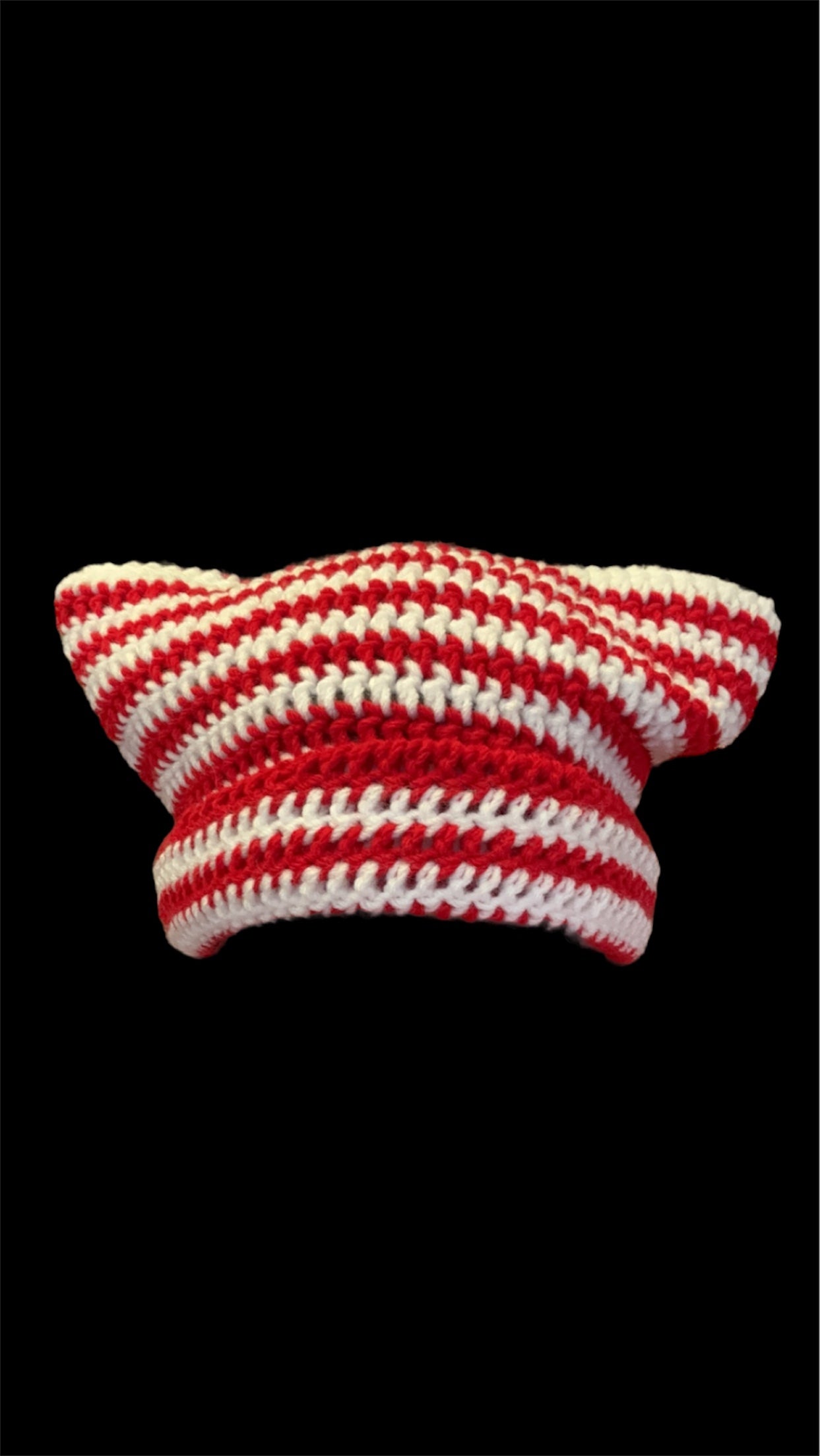 Red & White Cat Beanie